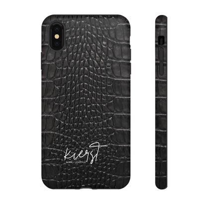 Black Alligator Print iPhone Case