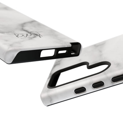 Lived-In White and Grey Marble Samsung Galaxy Case | Soft Strength, Redefined