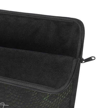 Deep Rich Green Snake Print Laptop Sleeve | Designed to Stand Out