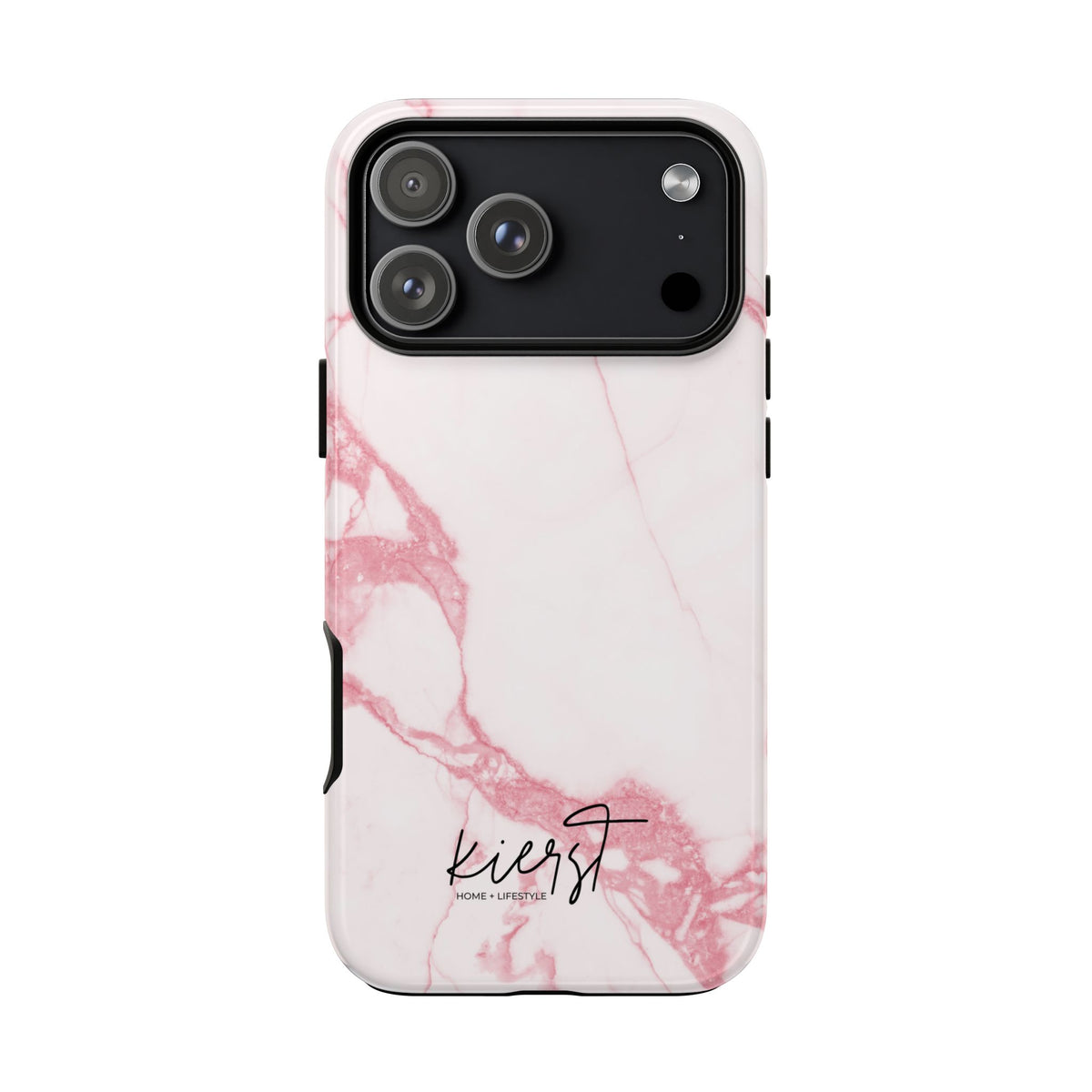 Pink + White Marble iPhone Case