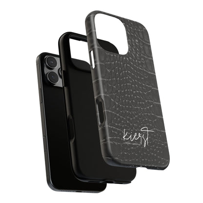 Black Alligator Print iPhone Case | Minimalist Edge Meets Everyday Function