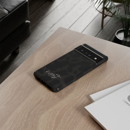 Black Leopard Google Pixel Phone Case | Striking Neutral, Wild Edge
