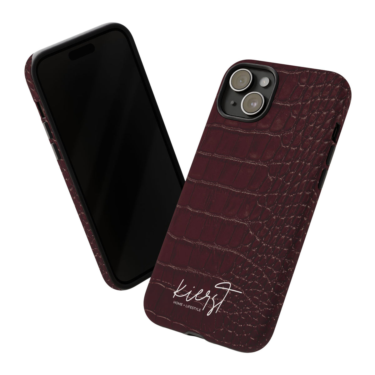 Signature Velvet Noir Crocodile Print iPhone Case