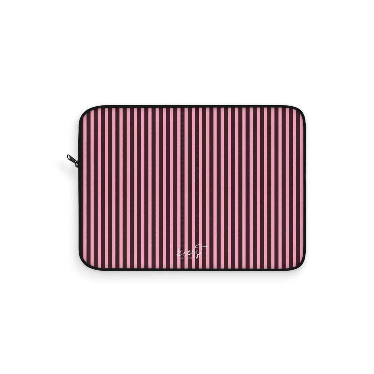 Signature Velvet Noir + Pink Stripes Laptop Sleeve