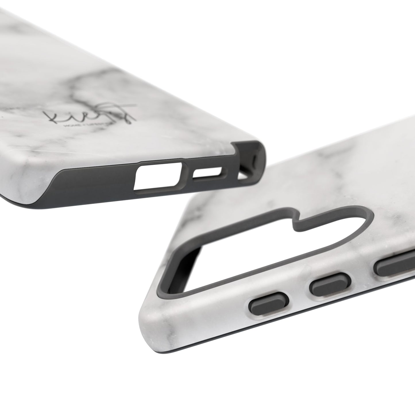 Lived-In White and Grey Marble Samsung Galaxy Phone Case