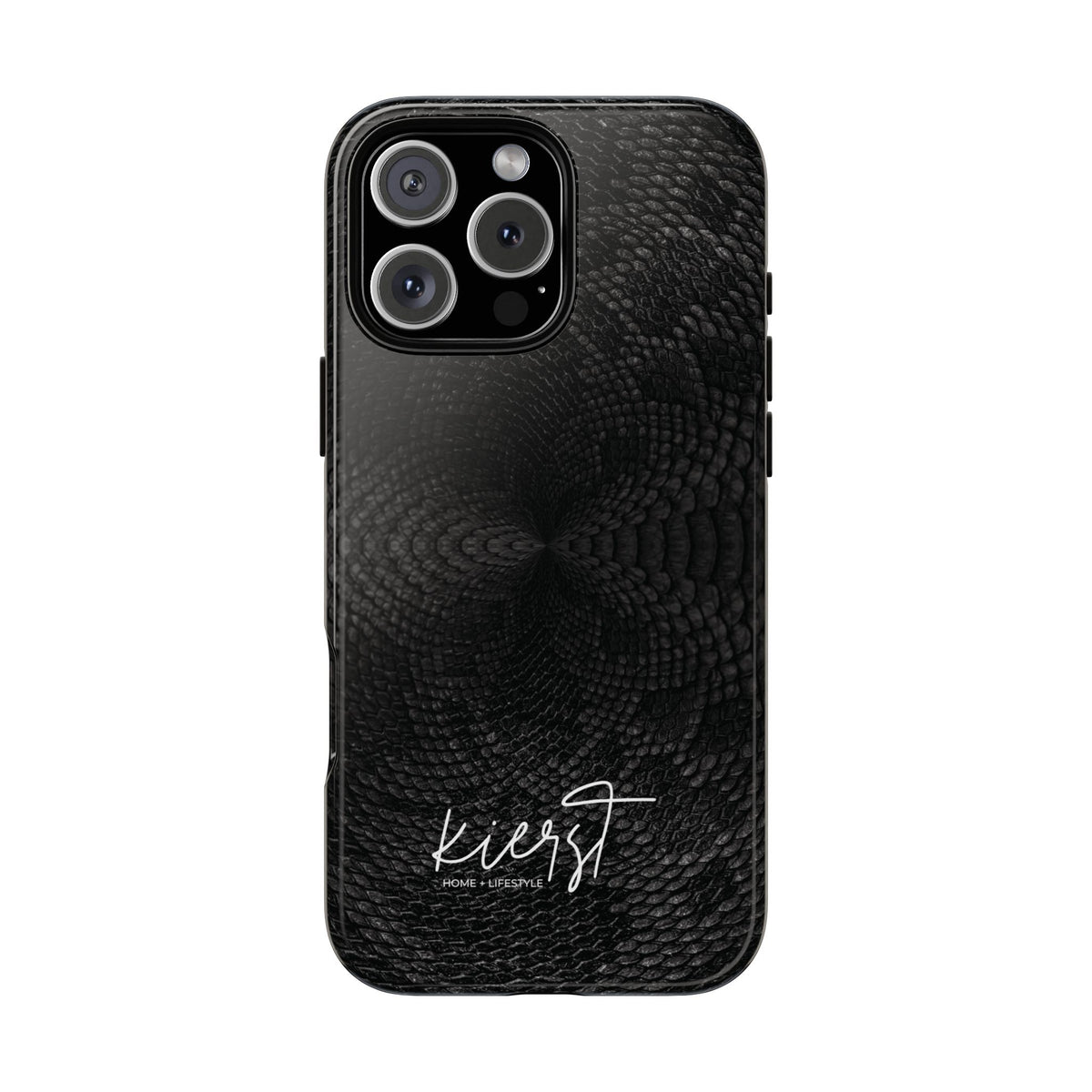 Black + Grey Snake Print iPhone Case