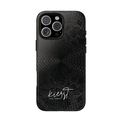 Black + Grey Snake Print iPhone Case