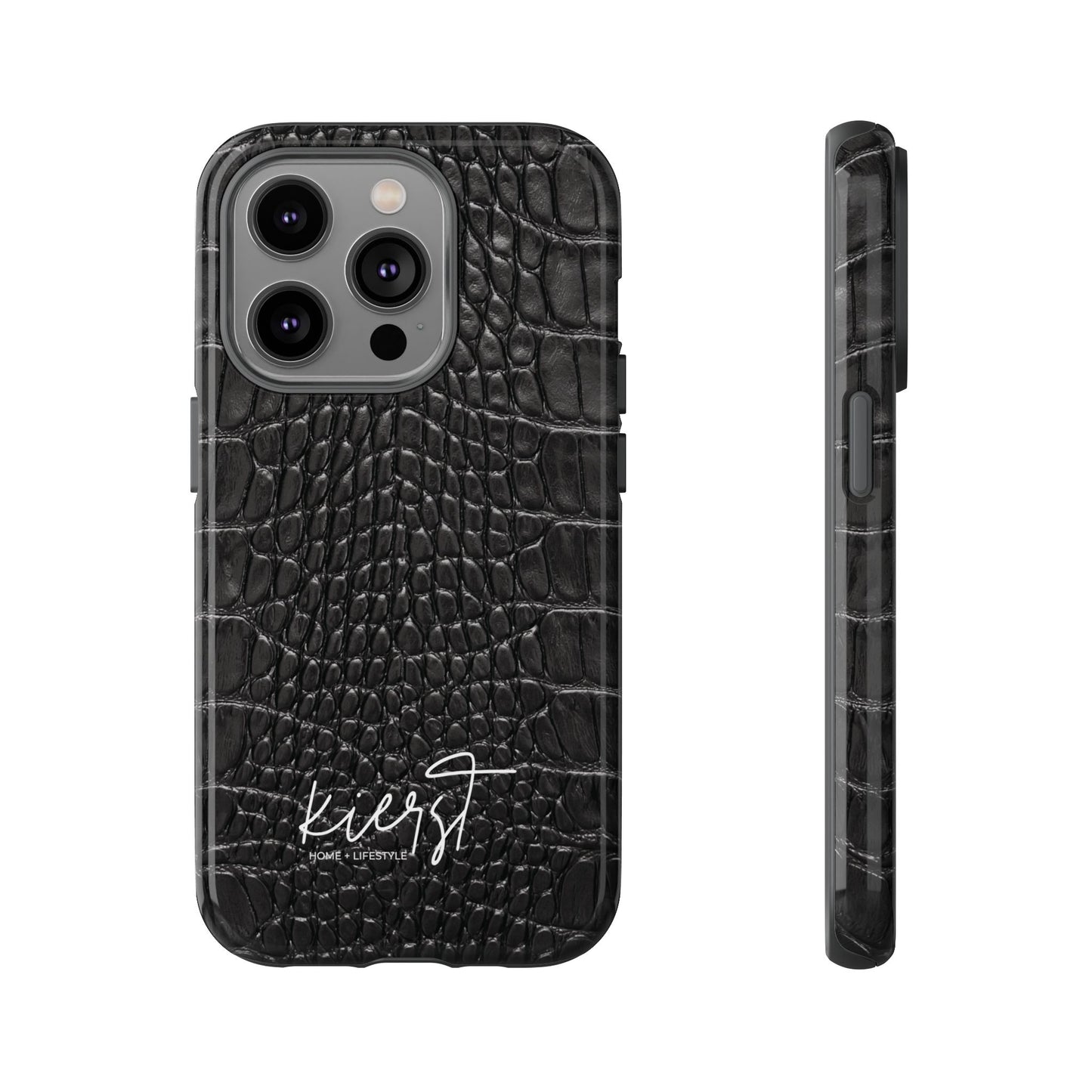Black Alligator Print iPhone Case