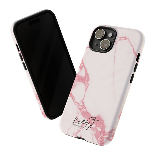 Pink + White Marble iPhone Case