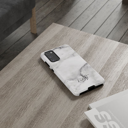 Lived-In White and Grey Marble Samsung Galaxy Case | Soft Strength, Redefined