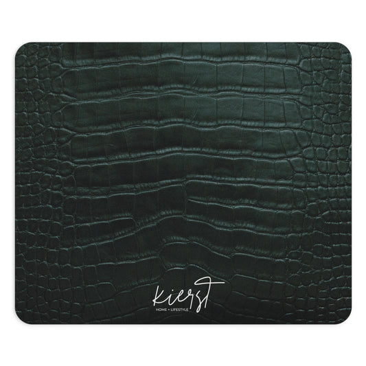 Luxurious Leather-Look Mouse Pad - Stylish Desk Accessory for Home and Office Emerald Crocodile