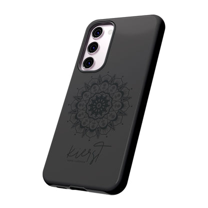 Black Mandala Samsung Galaxy Phone Case | Elevated Symmetry, Timeless Energy