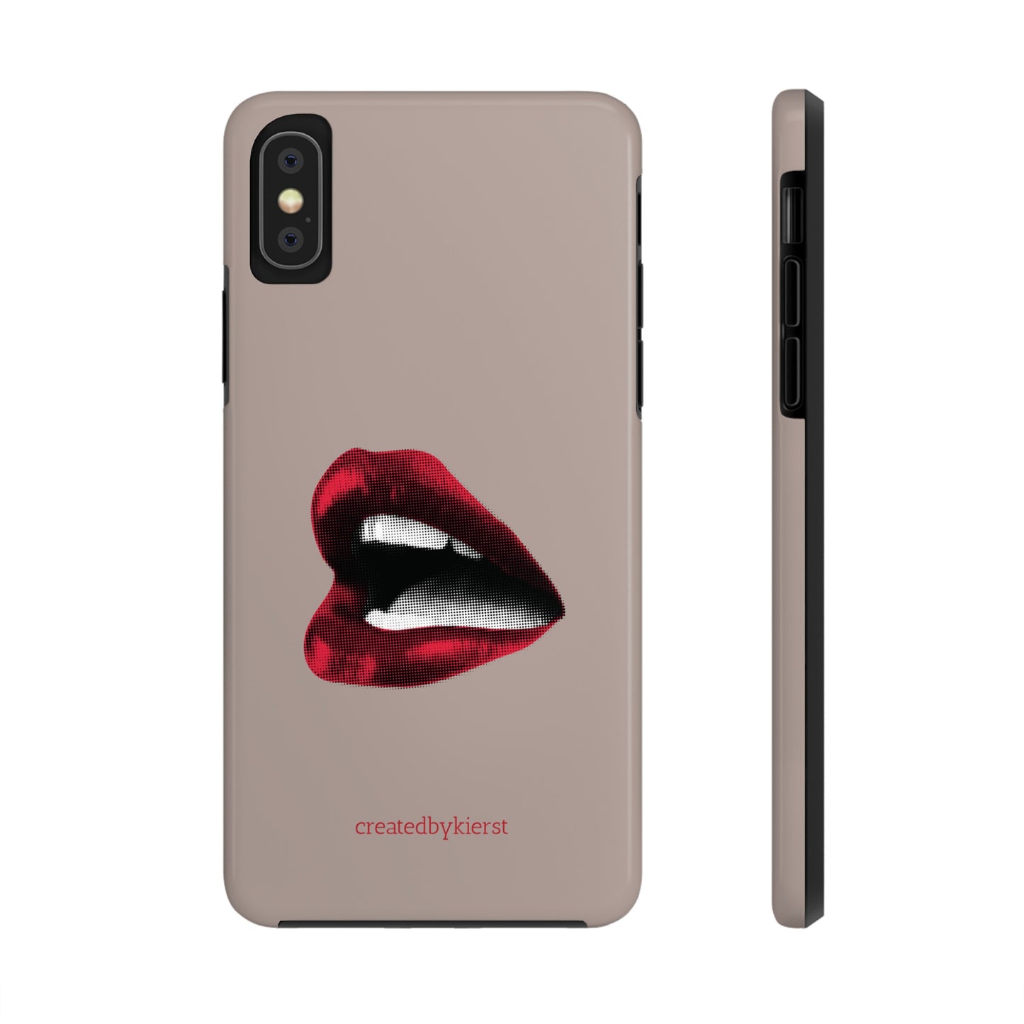 Vintage Newspaper Red Lips iPhone Case