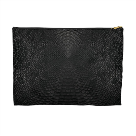 Black Snake Print Accessory Pouch
