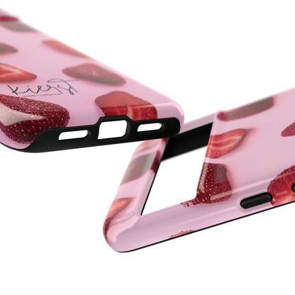 Strawberries Google Pixel Case | Blush-Toned Charm Meets Playful Precision
