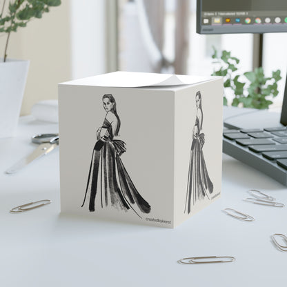 Fashion Illustration Note Cube