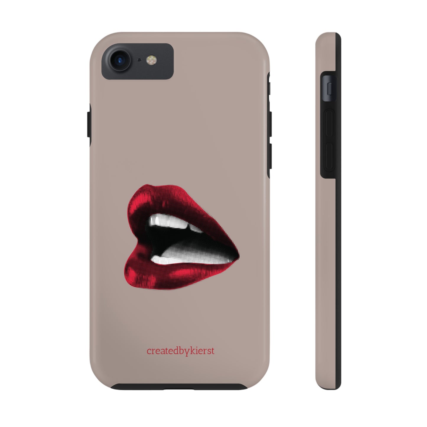 Vintage Newspaper Red Lips iPhone Case