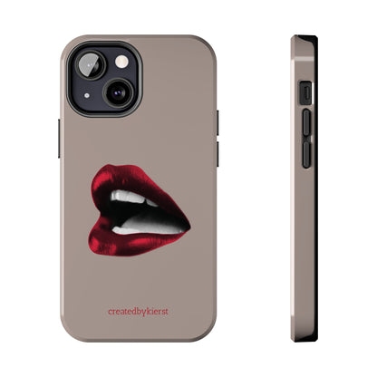 Vintage Newspaper Red Lips iPhone Case