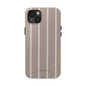 Cream and Brown Vertical Striped iPhone Case