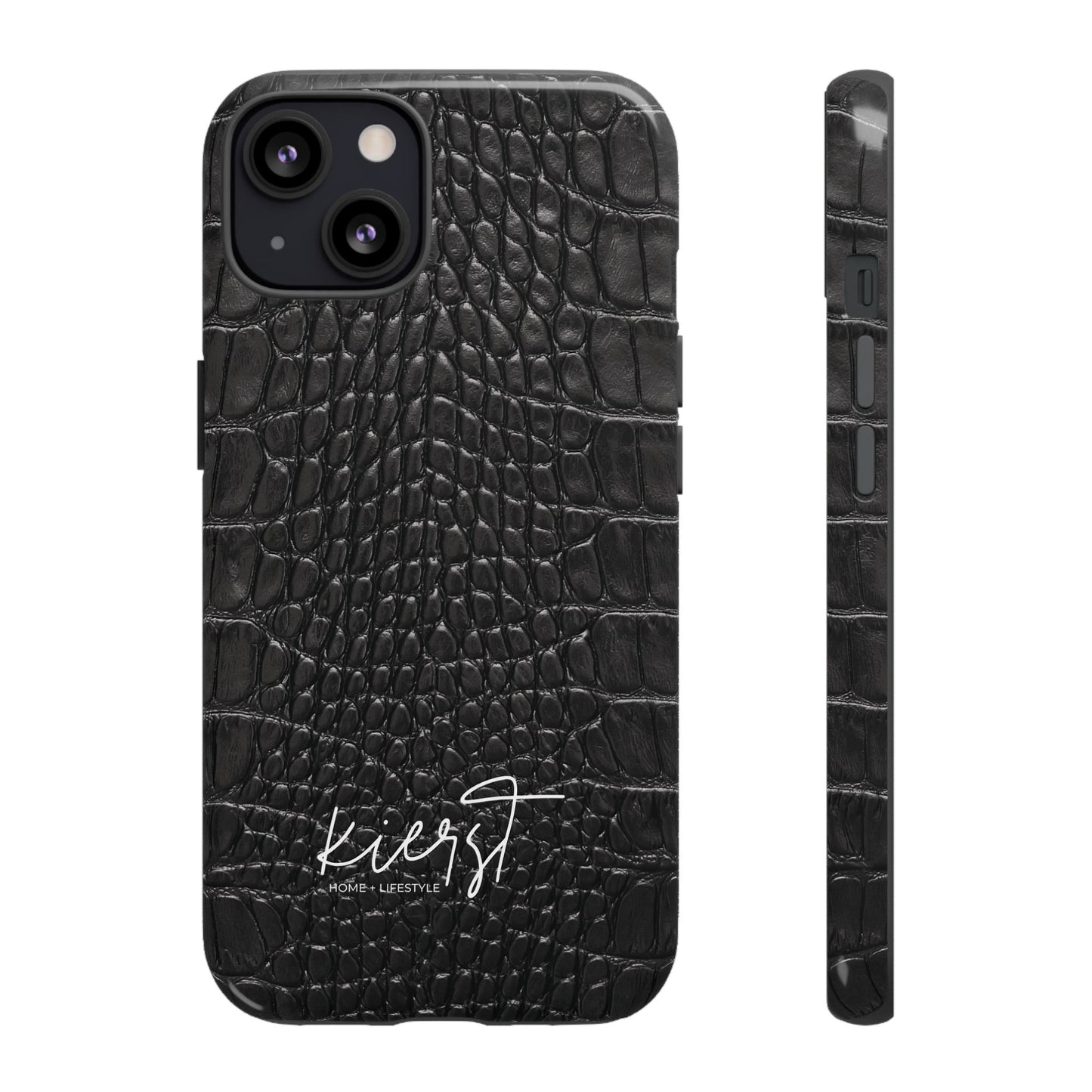 Black Alligator Print iPhone Case