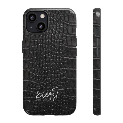 Black Alligator Print iPhone Case