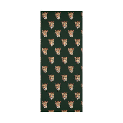 Leopard Head on Signature Midnight Pine Wrapping Paper