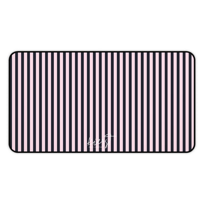 Signature Pink + Signature Storm Striped Desk Mat