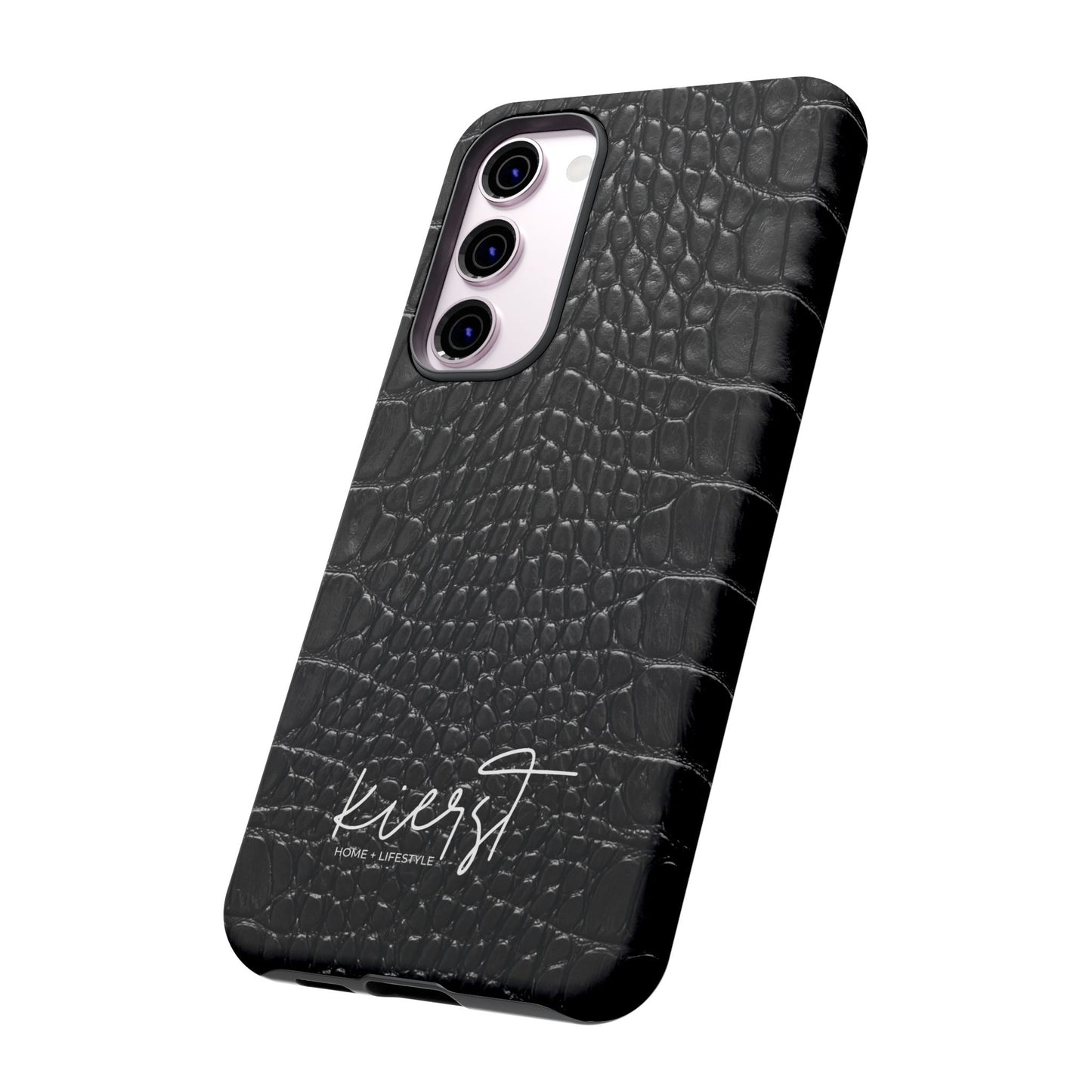 Black Alligator Print Samsung Galaxy Phone Case