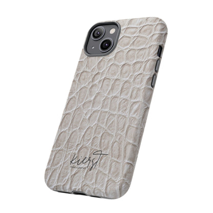 Cream Reptile Print iPhone Case