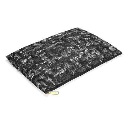 Grey Tweed Print Accessory Pouch