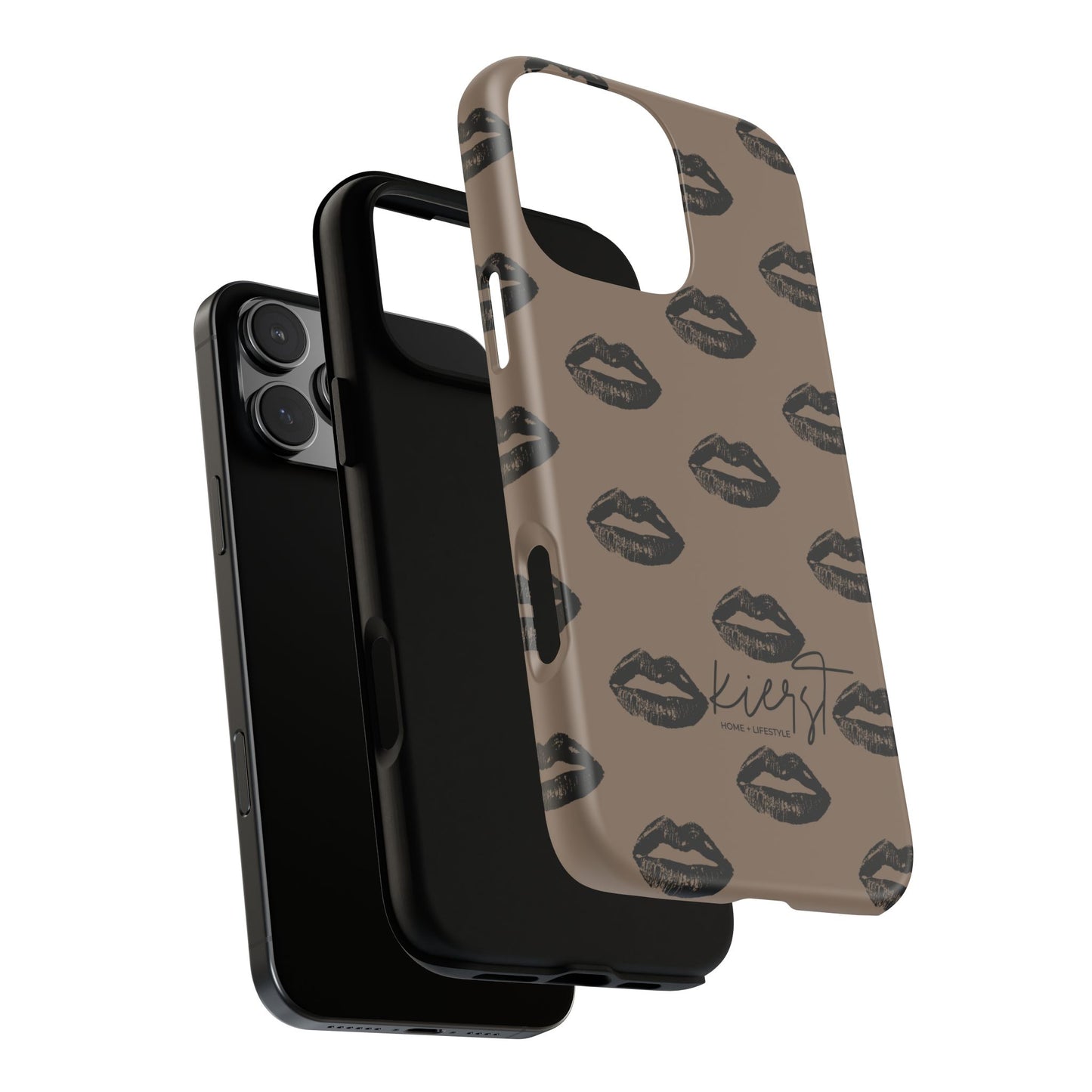 Black Lips and Mocha iPhone Case