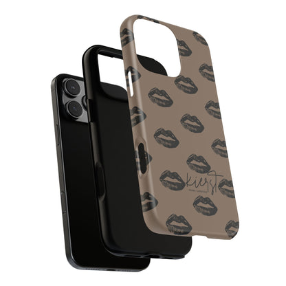 Black Lips and Mocha iPhone Case