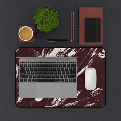 Cream Marble on Signature Velvet Noir Desk Mat