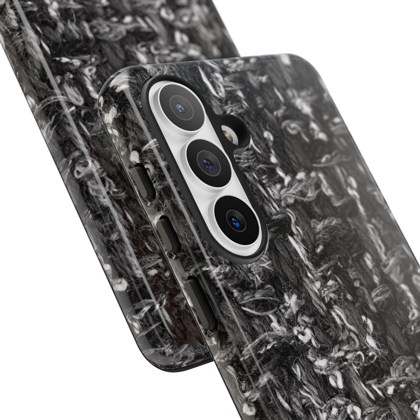 Grey Tweed Print Samsung Galaxy Phone Case
