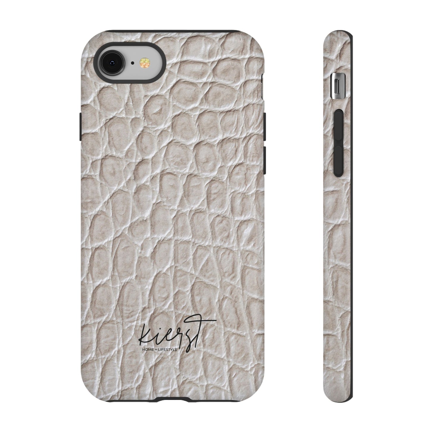 Cream Reptile Print iPhone Case