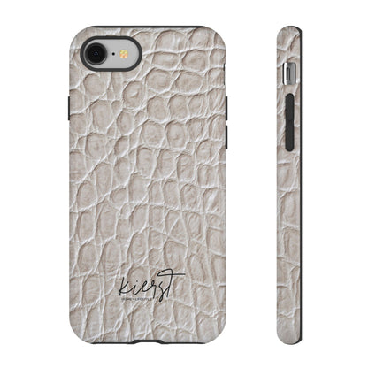Cream Reptile Print iPhone Case