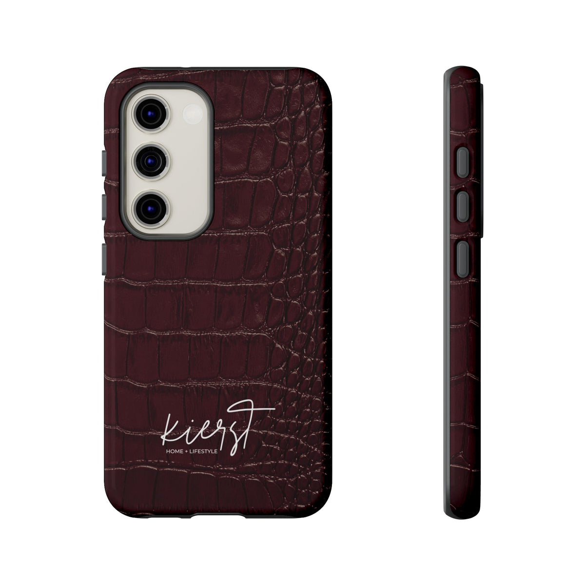 Signature Velvet Noir Crocodile Print Samsung Galaxy Phone Case