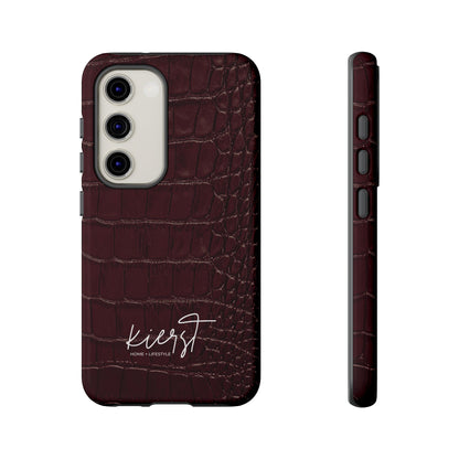 Signature Velvet Noir Crocodile Print Samsung Galaxy Phone Case