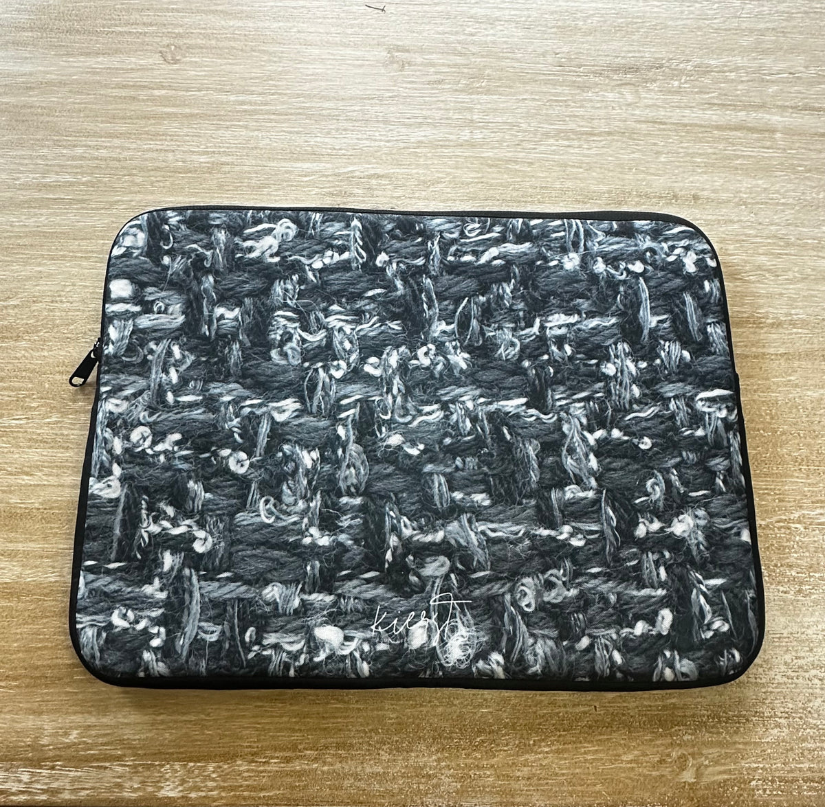 Grey Tweed Print Laptop Sleeve