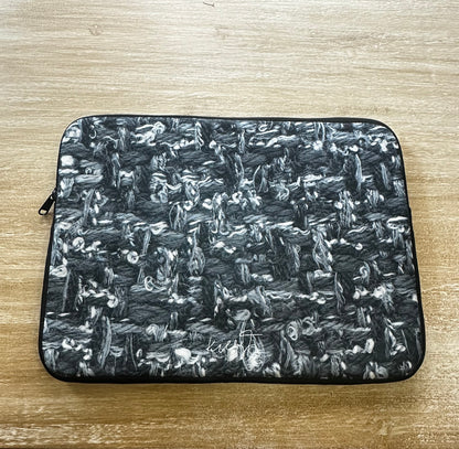 Grey Tweed Print Laptop Sleeve