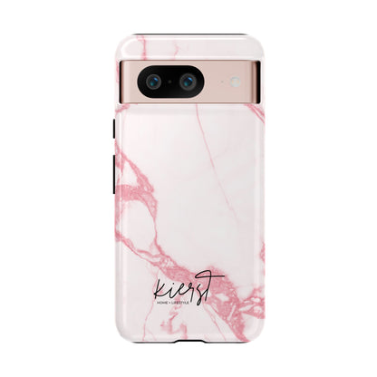 Pink & White Marble Google Pixel Case | Soft Polish, Everyday Protection