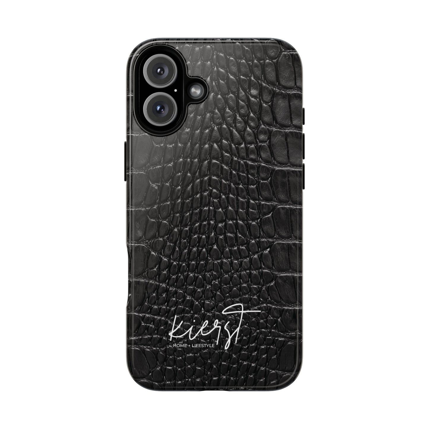 Black Alligator Print iPhone Case