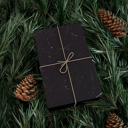 Black Marble Gift Wrapping Paper – Black and White Stone-Inspired Print
