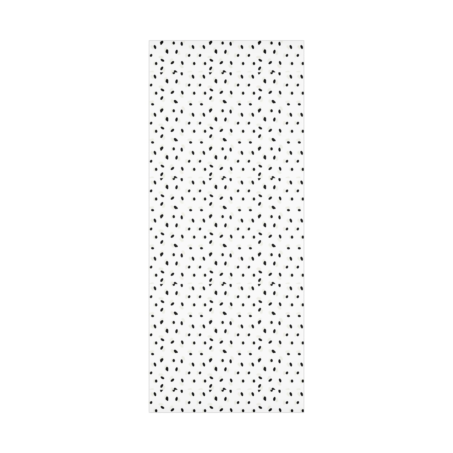 Black and Cream Spots on White Gift Wrapping Paper