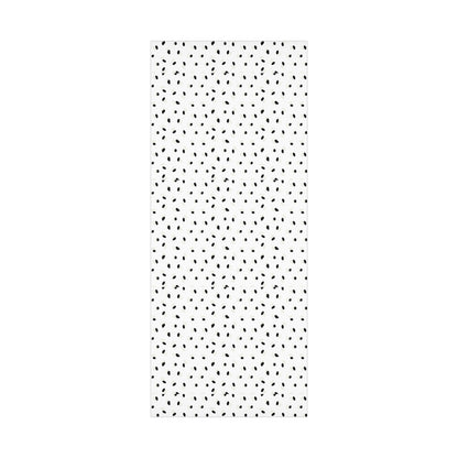 Black and Cream Spots on White Gift Wrapping Paper