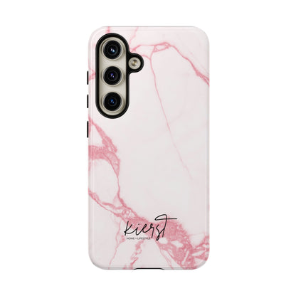 Pink & White Marble Samsung Galaxy Phone Case | Feminine, Polished, and Quietly Bold
