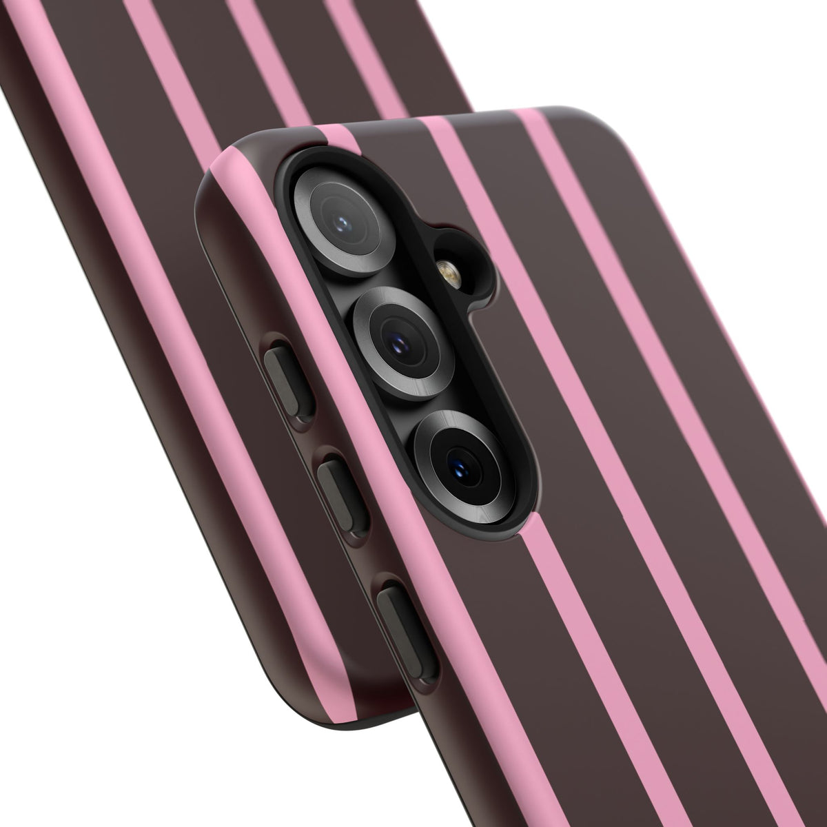 Signature Velvet Noir + Pink Stripes Samsung Galaxy Phone Case