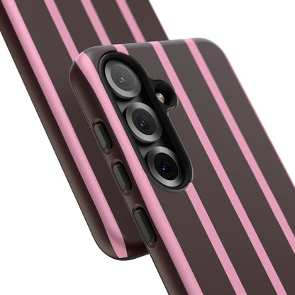 Signature Velvet Noir + Pink Stripes Samsung Galaxy Phone Case