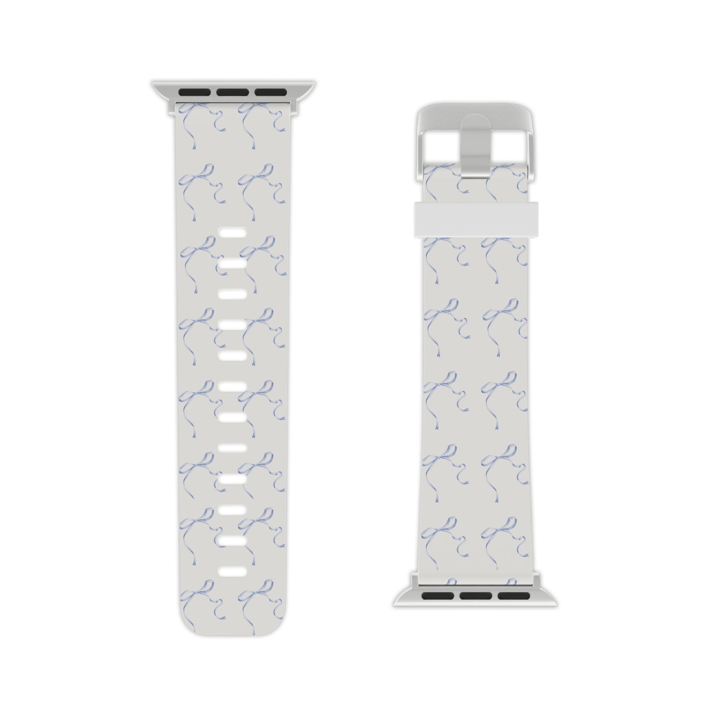 Multiple Thin Blue Bows Apple Watch Band