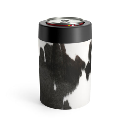 Black & White Cow Hide Can Holder | Luxe Contrast Meets Cozy Character